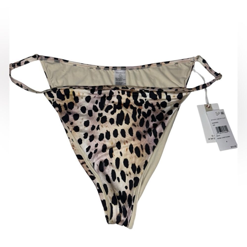 NWT Good American Cheetah Bikini Bottom